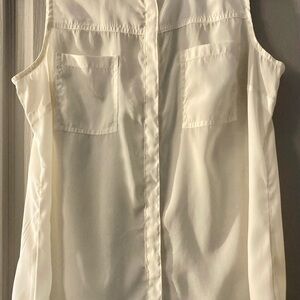 Halogen Cream Sleeveless Top